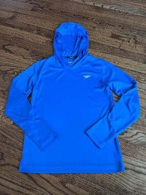 Speedo Kids Blue Hooded Long Sleeve Swim Top